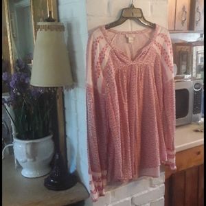 Lucky brand large nwot peasant blouse
